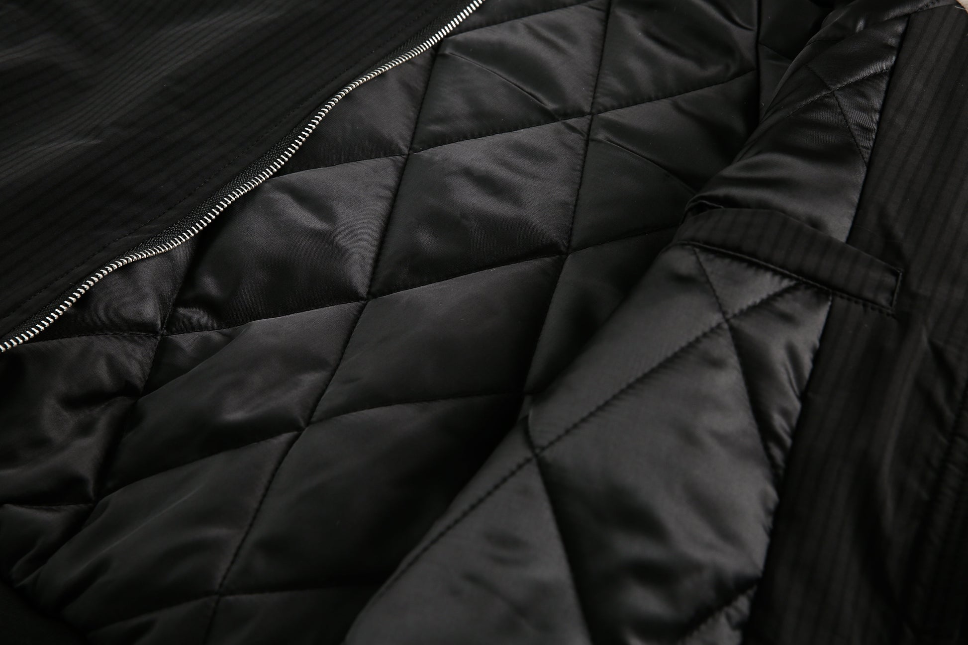 Star Rivets| Padded Bomber Jacket - Luxuryurbanwear
