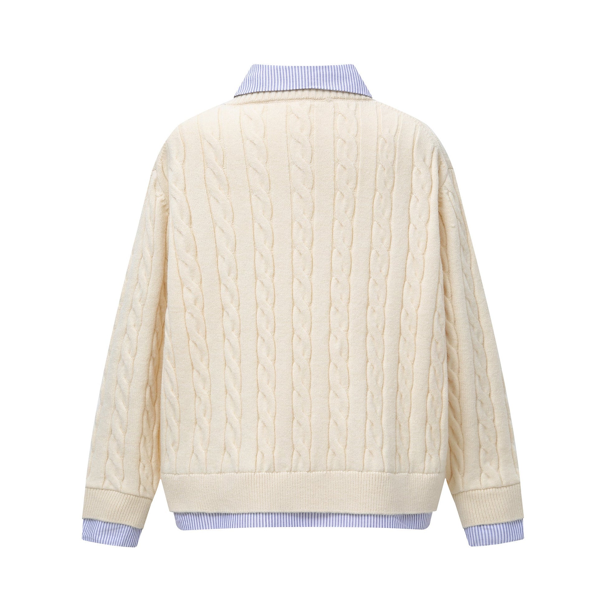 College Patchwork| Knit Polo Sweater - Luxuryurbanwear