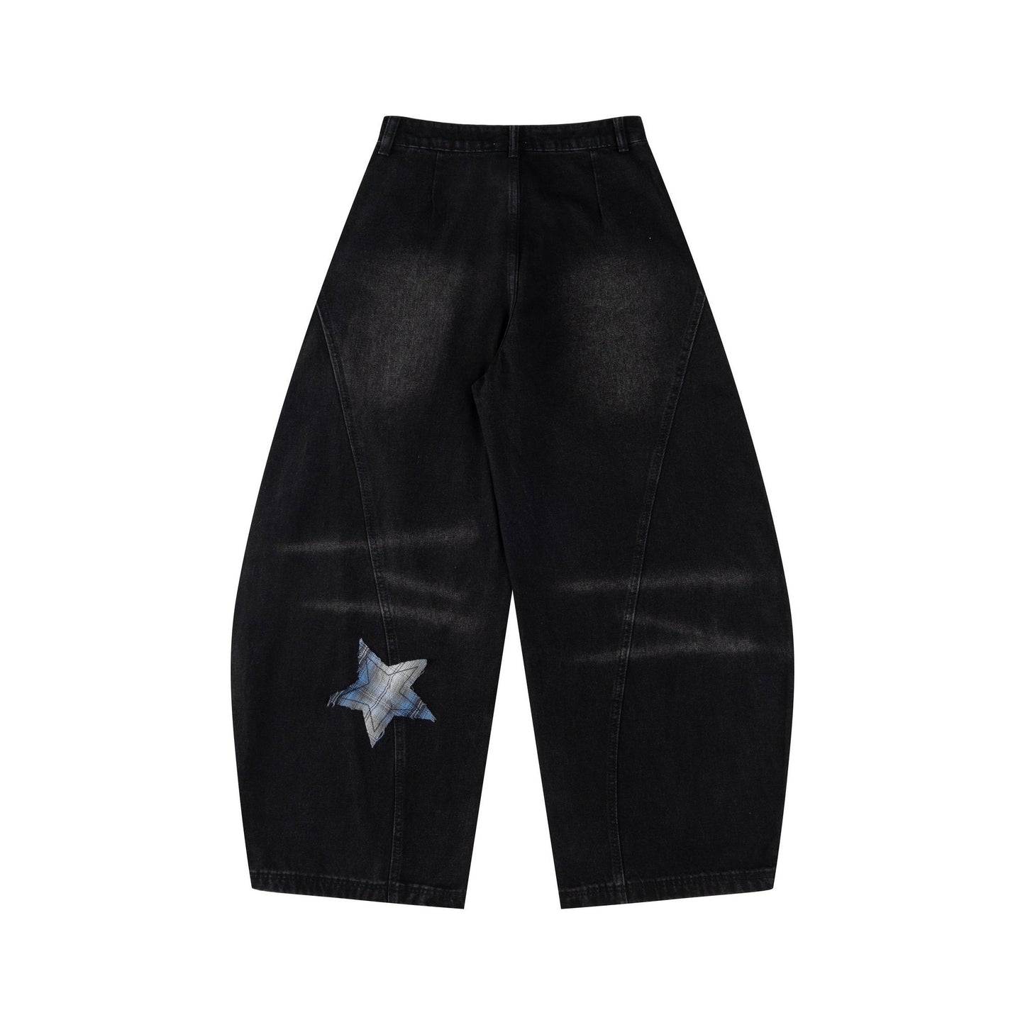 Starry Stitch | Denim Wide-Leg Pants - Luxuryurbanwear