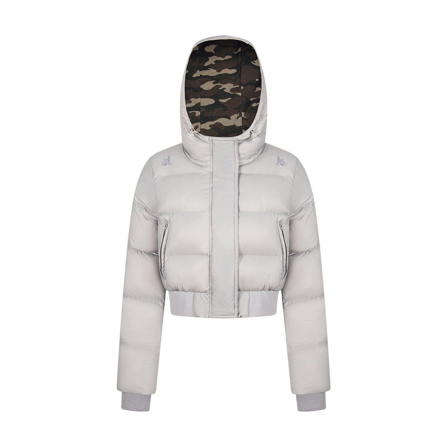 Urban Bloom | Camo Lined Puffer Jacket - Luxuryurbanwear