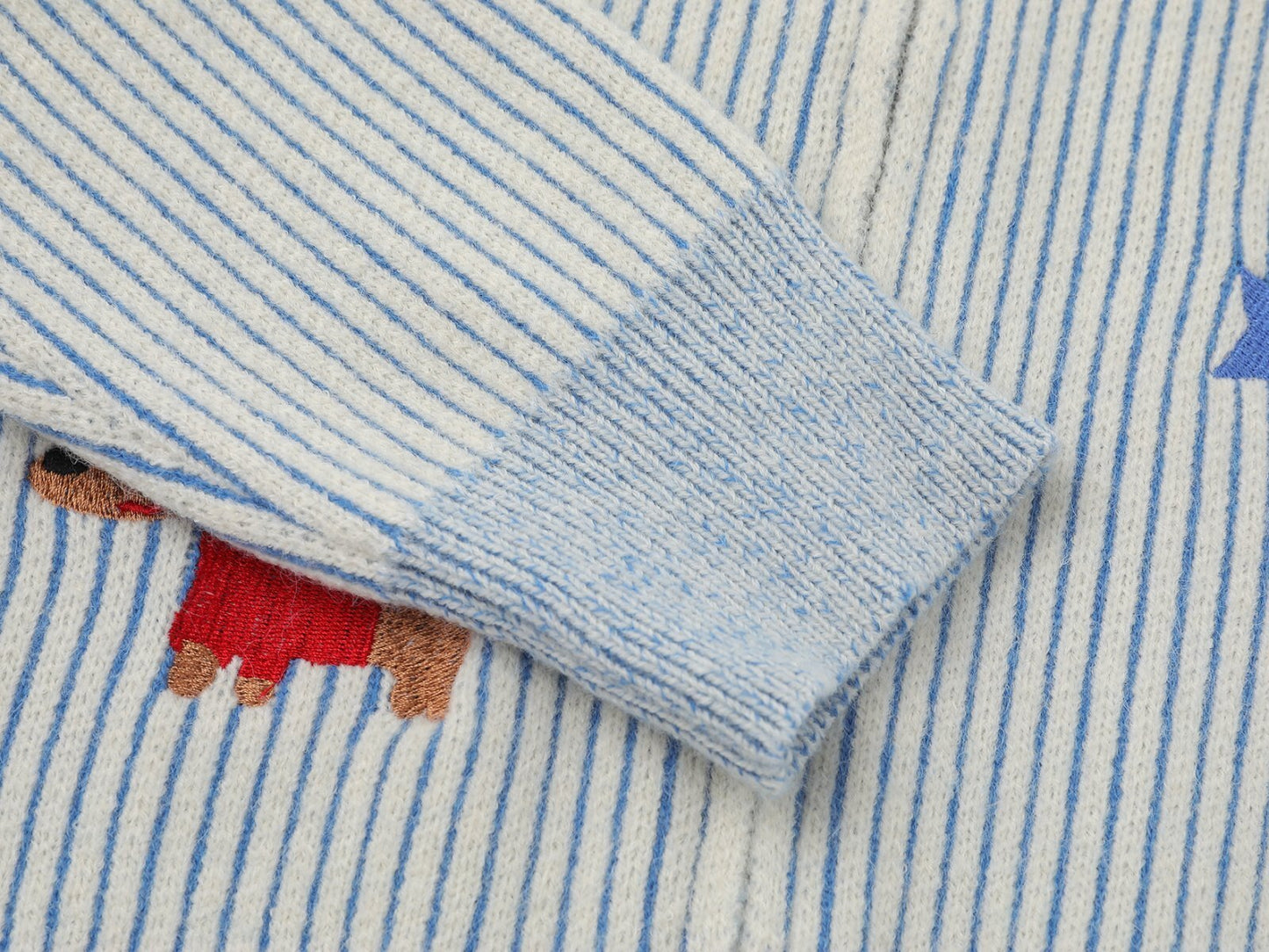 Dog Scarf Knit | Fluffy Pup Sweater with 3D Stripe Detail - Luxuryurbanwear