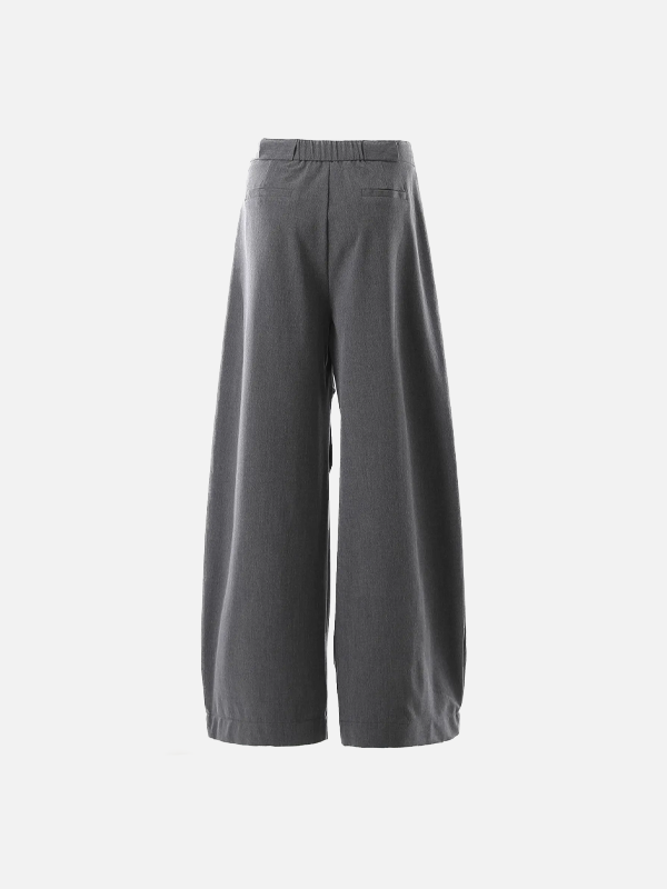 Y2K Folded Wide Leg Western Casual Pants - Luxuryurbanwear