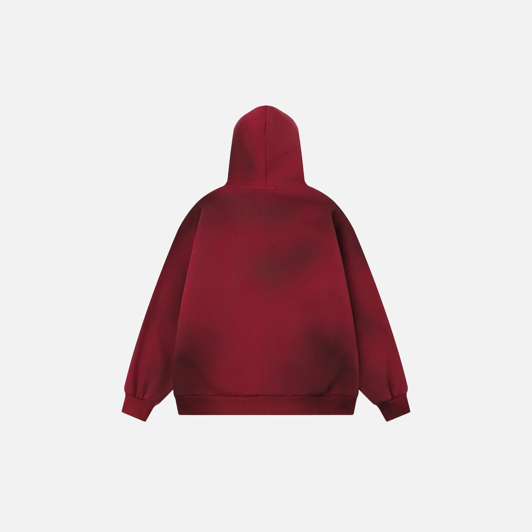 Streetwear Faded Letter Print Loose Hoodie - Luxuryurbanwear