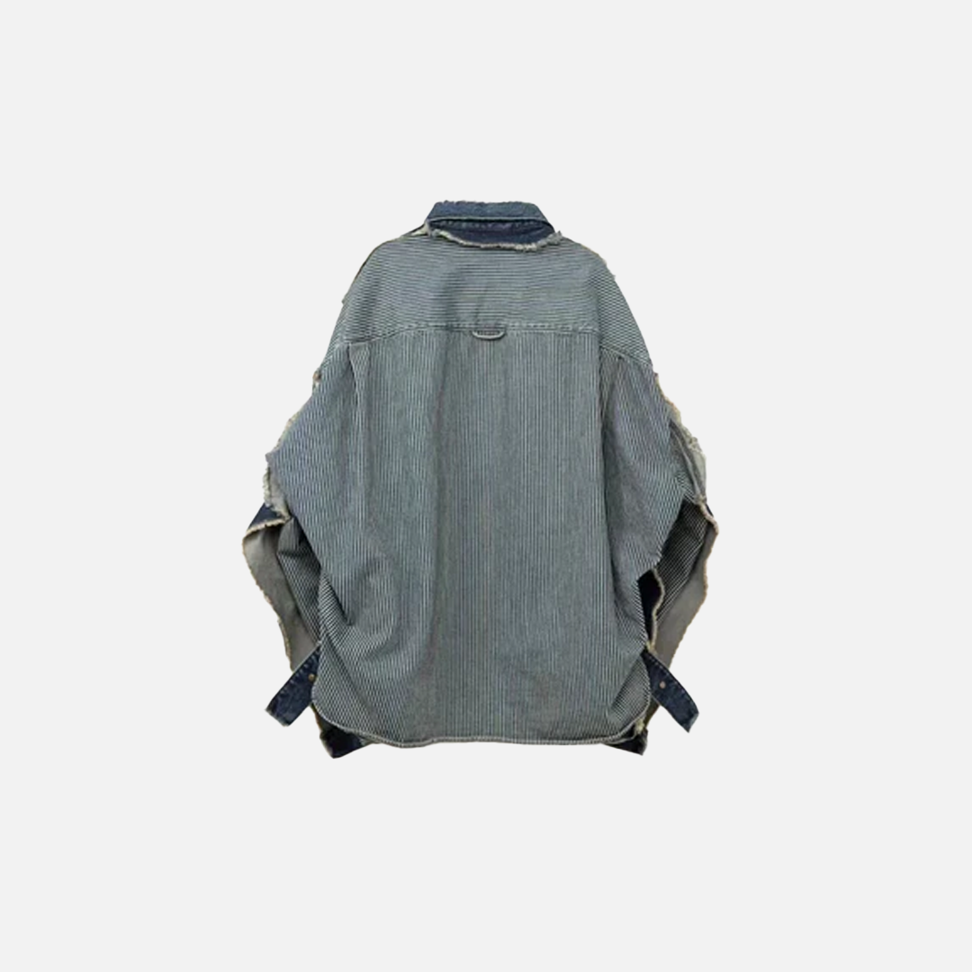 Flattering Streetwear Ripped Casual Denim Jacket - Luxuryurbanwear