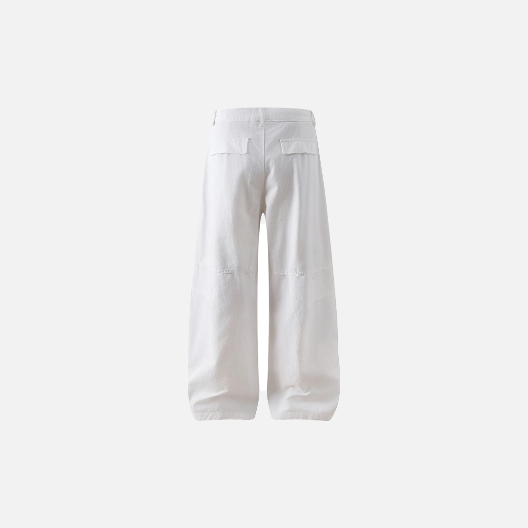 Cozy Casual Solid Color Retro Drawstring Waist Pants - Luxuryurbanwear