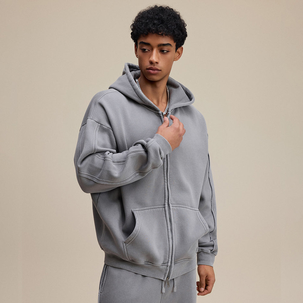 Vintage | Classic Zip Up Hoodie - Luxuryurbanwear