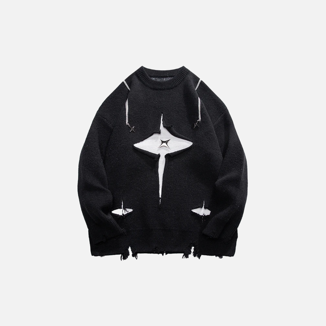 Gothic Eye Oversized Knitwear jumpers Sweater - Luxuryurbanwear
