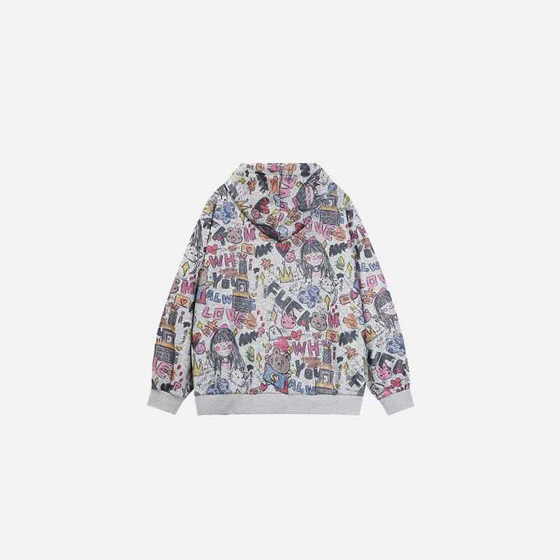 Zip Up Hoodie Graffiti Vibes