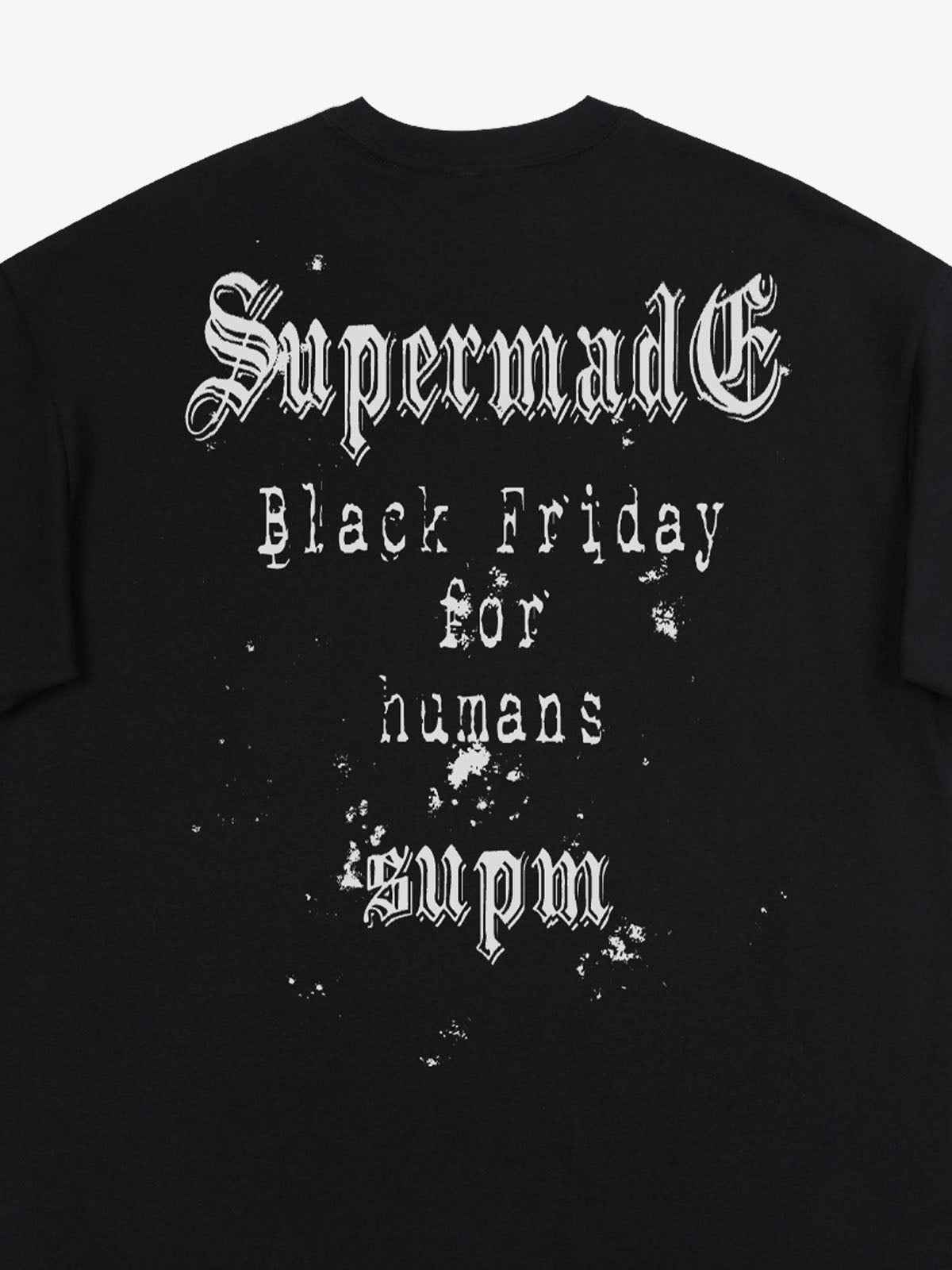 Gothic Skull Spiderweb Graphic T-Shirt