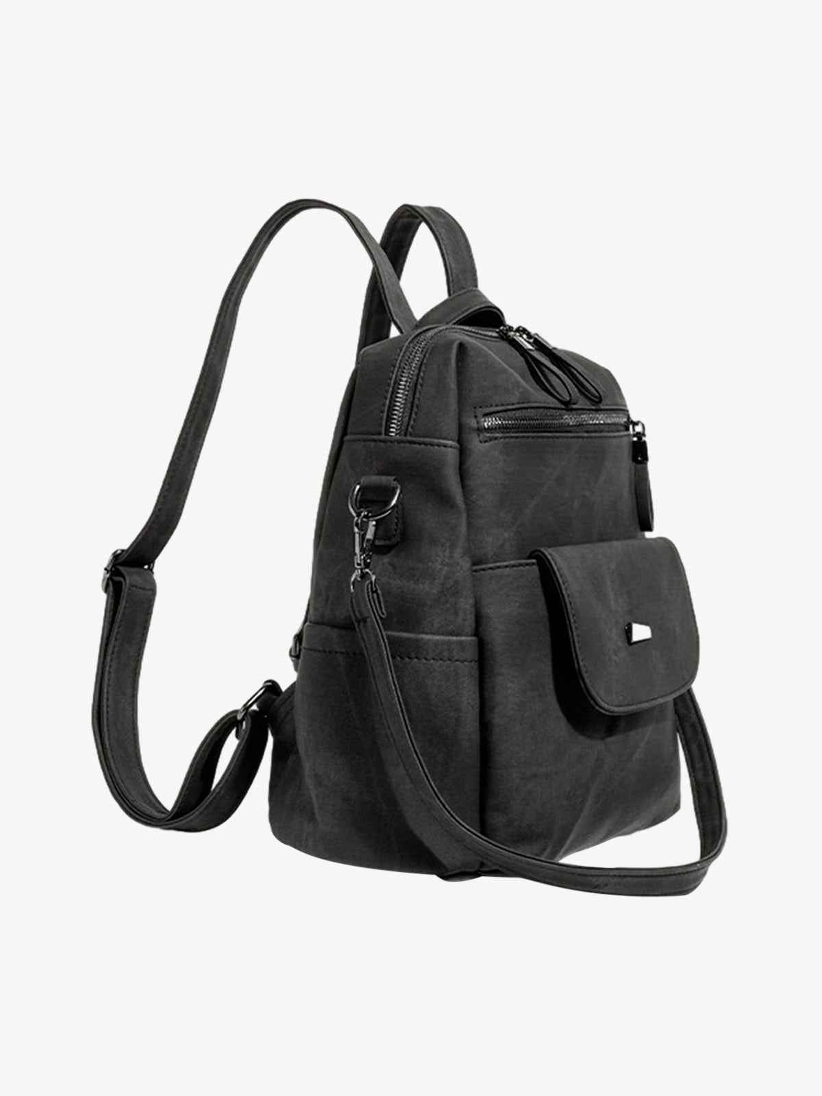 Suede Simple Dual-Use Large Capacity Backpack