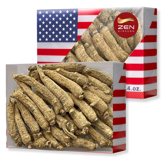 2 Boxes of Hand Selected American Ginseng Root-Small Tail (4oz/Box) 西洋参/花旗参 Panax Ginseng. Boosts Body Immunity Energy & Stamina for Man & Women (8 Oz.)