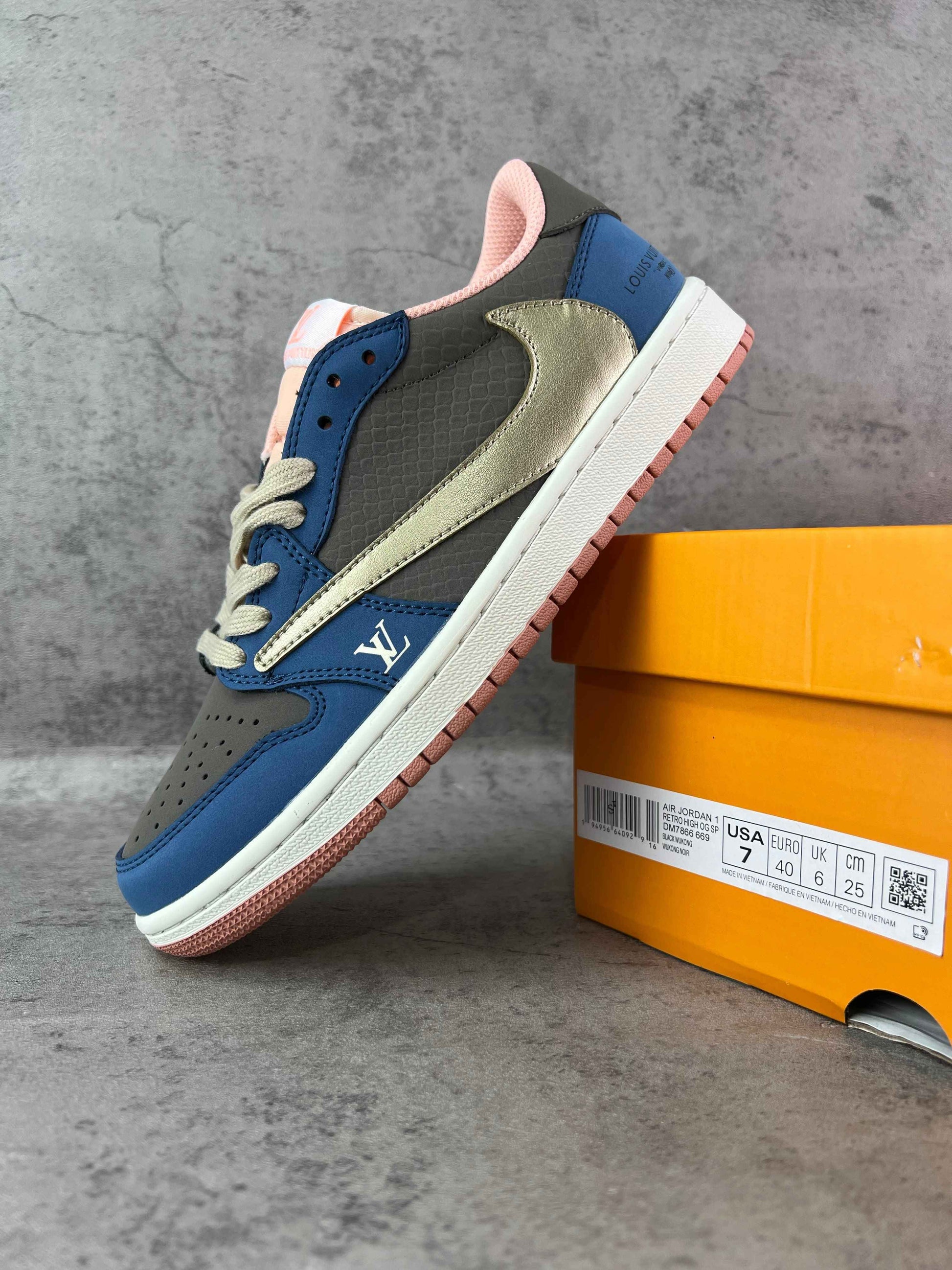Custom Air Jordan 1 x Travis Scott DM7866 SneakerNational
