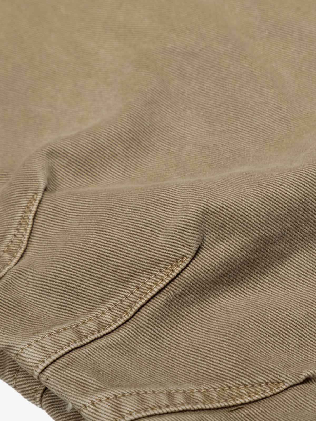 Curved Barrel Leg Inner Pleat Utility Jeans