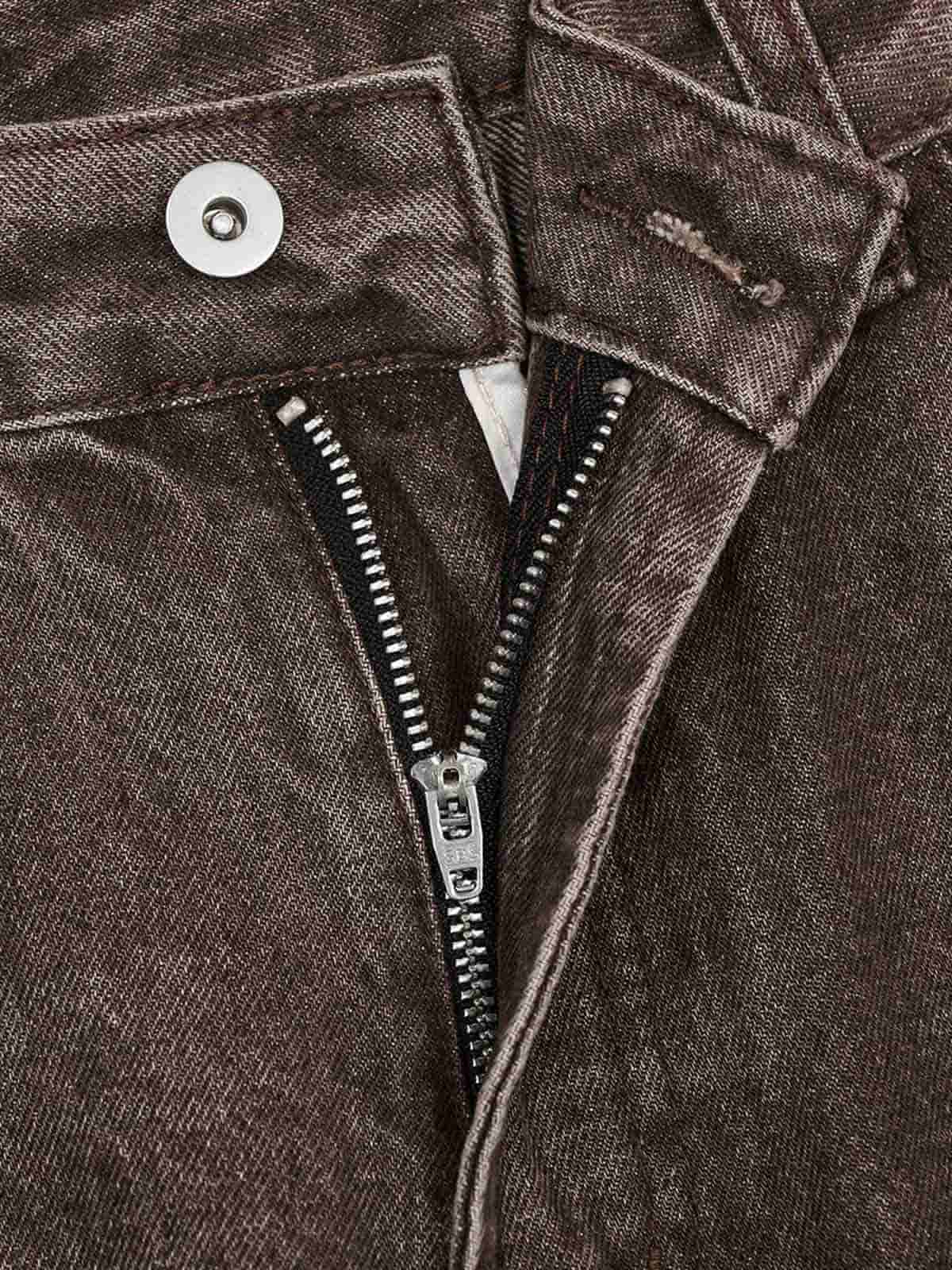 Retro Patchwork Washed Wide Leg Denim Jeans - Luxuryurbanwear