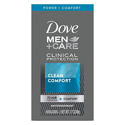 Dove Men+Care Clinical Protection Antiperspirant 72 hour sweat and odor protection Clean Comfort Antiperspirant for men formulated with Triple Action Moisturizer 1.7 oz Pack of 3