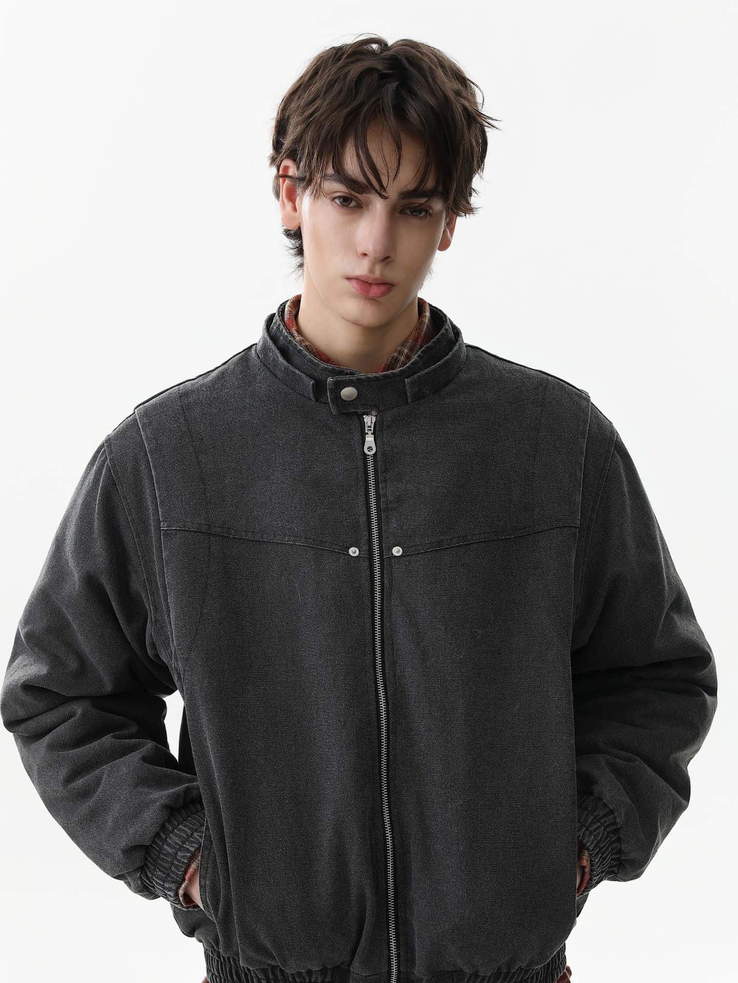 Street Outdoor Detachable Fur Collar Fleece Hooded Padded Jacket - Luxuryurbanwear