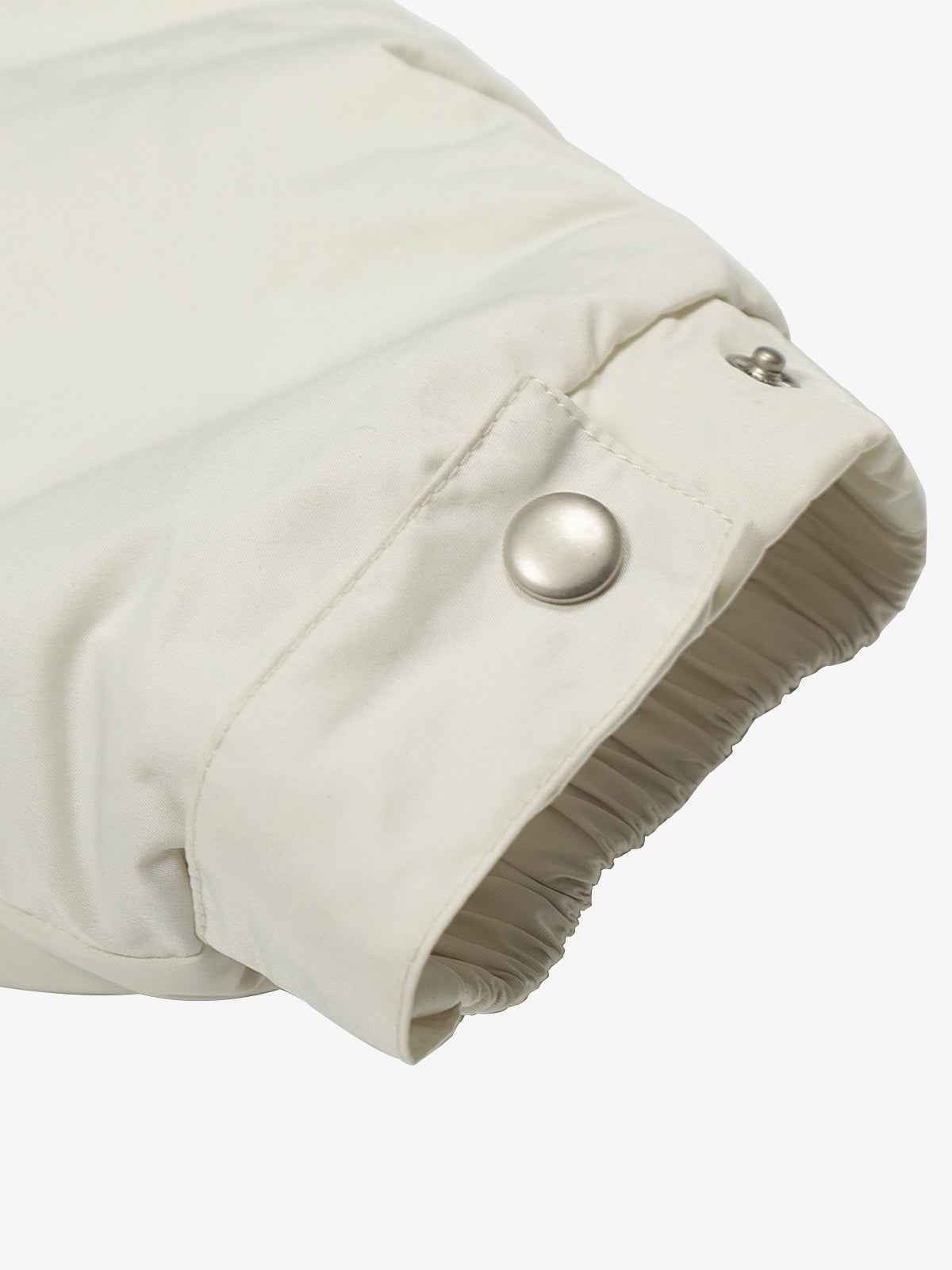 Faux Fur Collar Zipper Padded Bomber Jacket