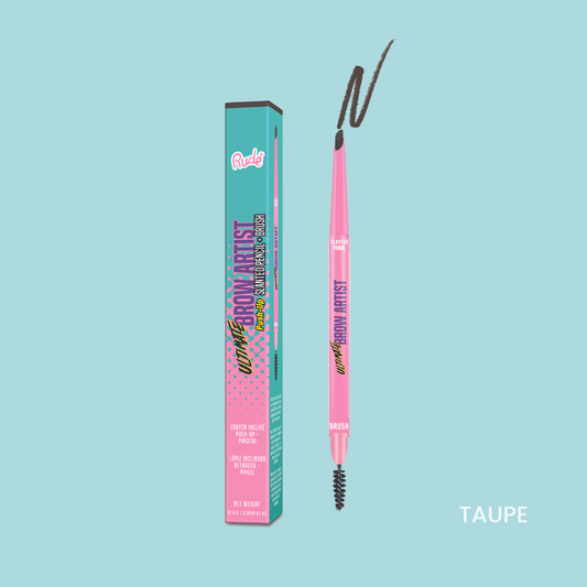 RUDE Ultimate Brow Artist Push-Up Slanted Pencil & Brush - Taupe