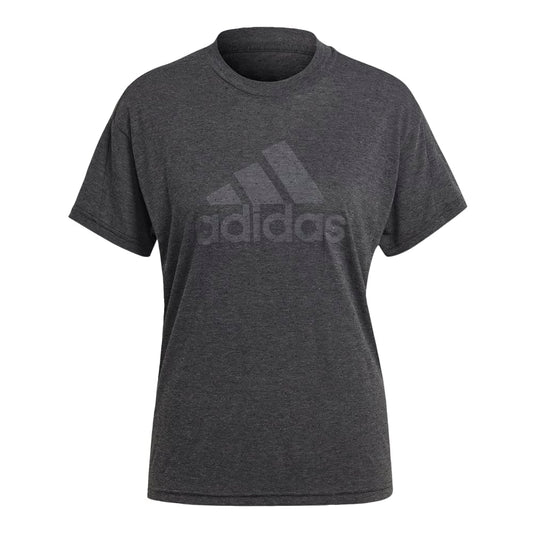 adidas Womens Future Icons Winners 3.0 T-Shirt Black Melange/Grey X-Large