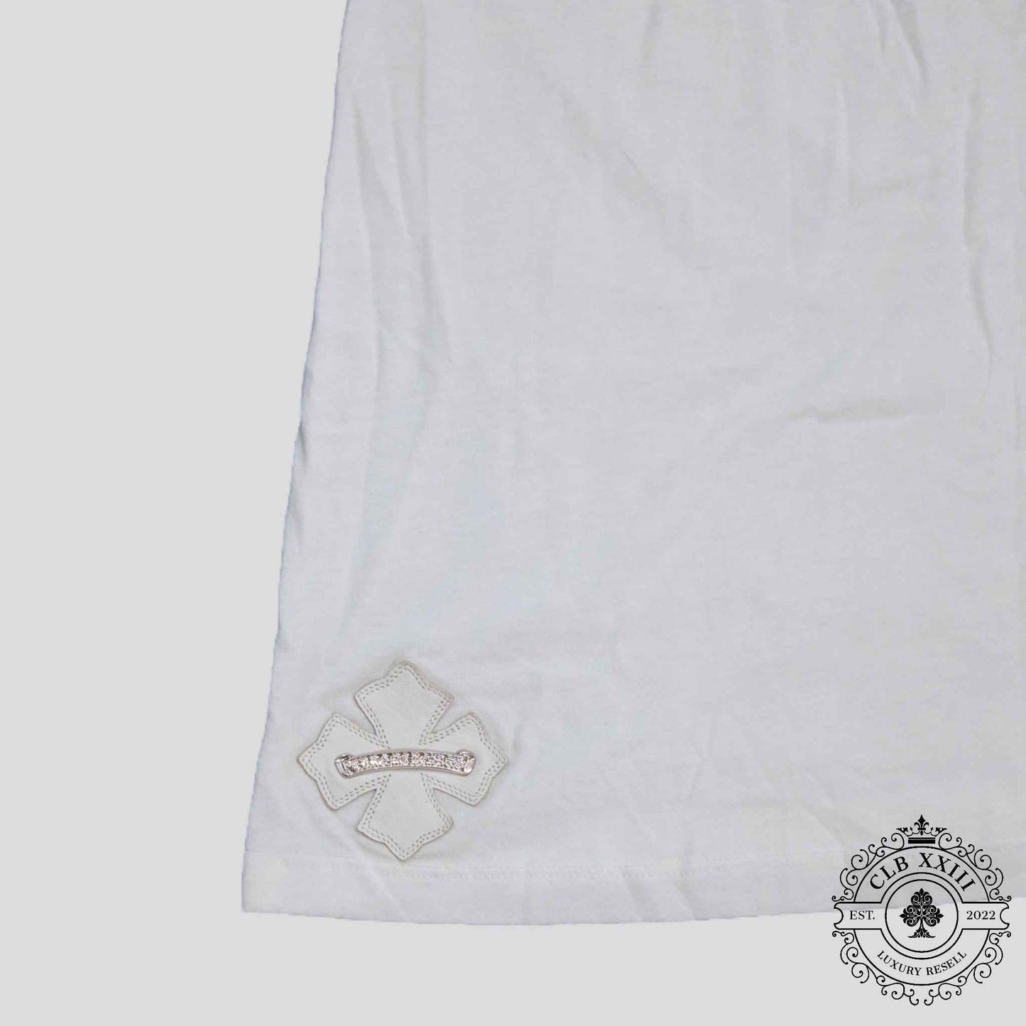 Chrome Hearts Leather Plus Patch Tank Top in White