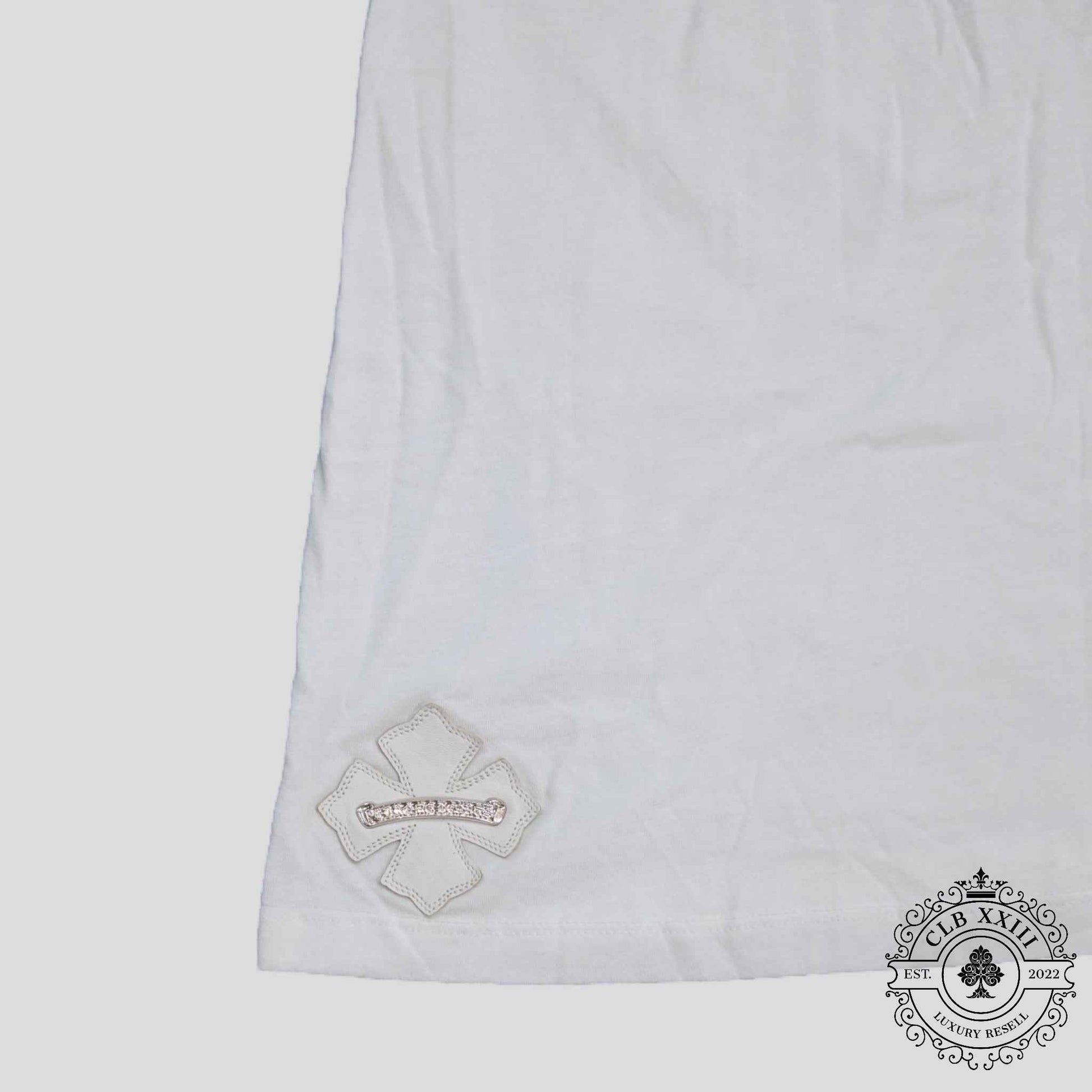 Chrome Hearts Leather Plus Patch Tank Top in White