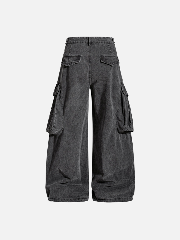 Heavy Industry Punk Wide Leg Cargo Pants - Luxuryurbanwear