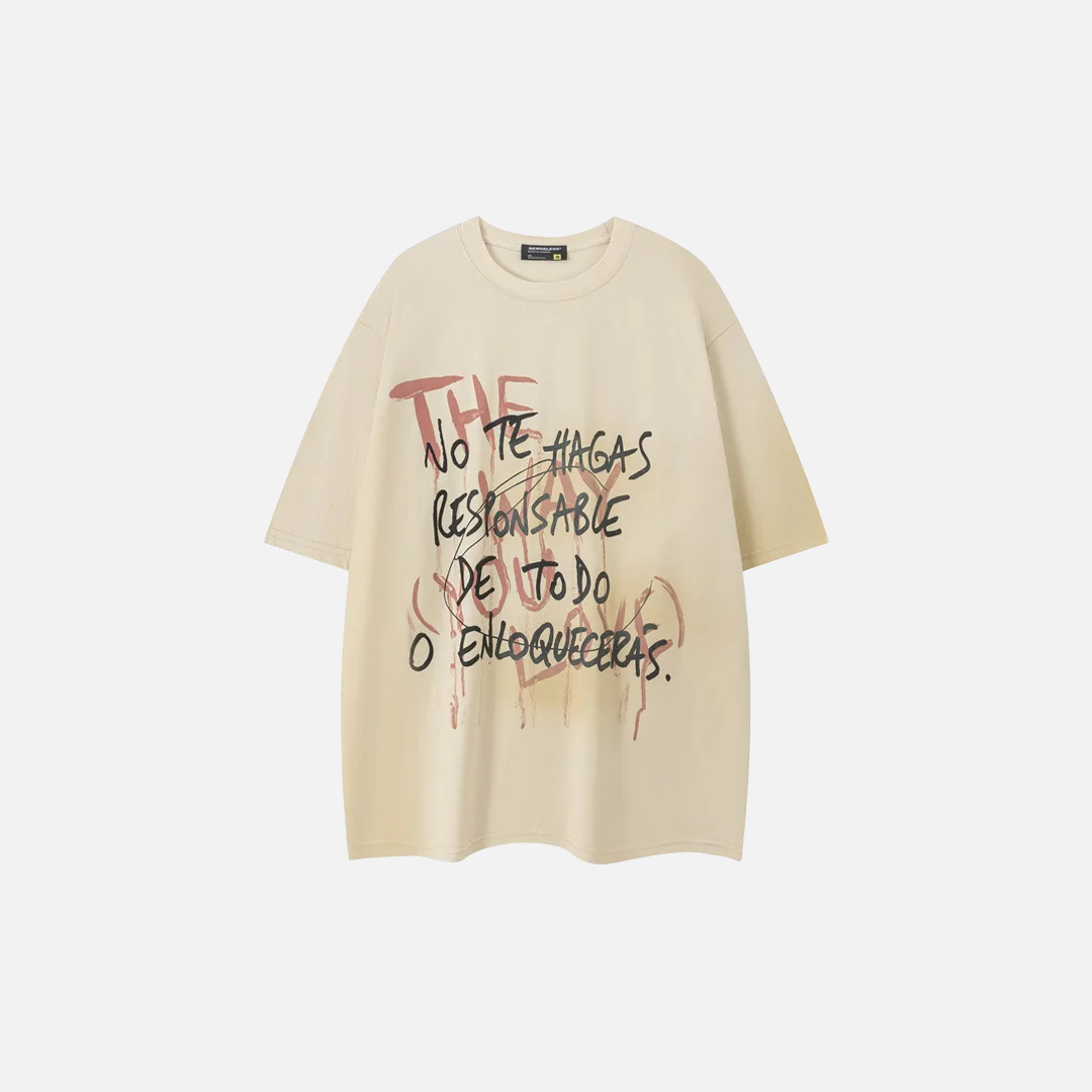 Unisex Summer Hip Hop Graffiti Cotton T-Shirt - Luxuryurbanwear