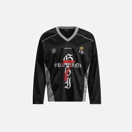 Cozy Oversized Letter Print Long Sleeve Sports T-Shirt - Luxuryurbanwear