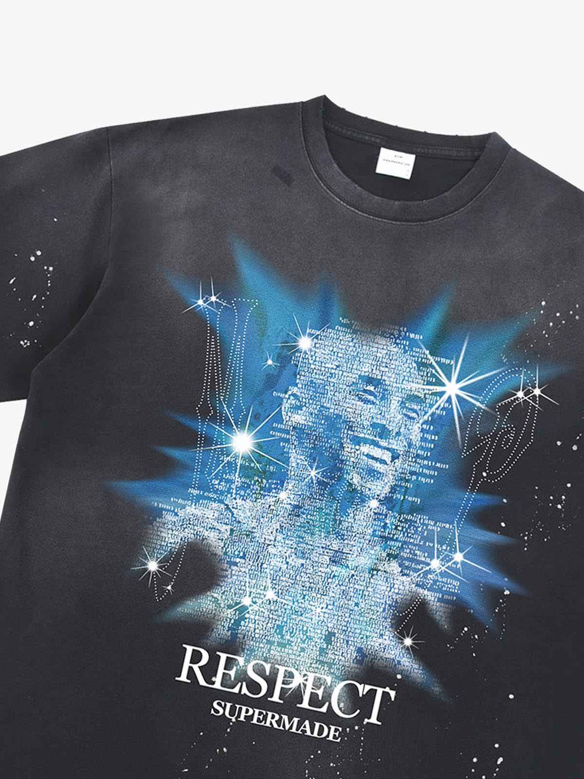 Nostalgic Starlight Basketball Legend Graphic Ink Splatter T-Shirt
