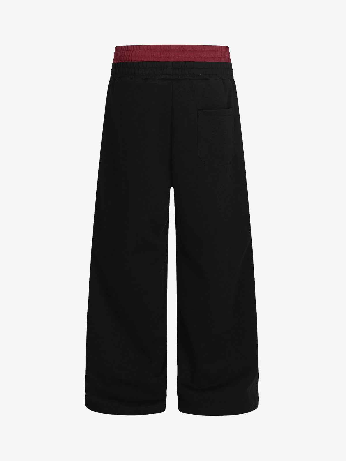 Retro Fun Embroidered Double Waistband Striped Sweatpants