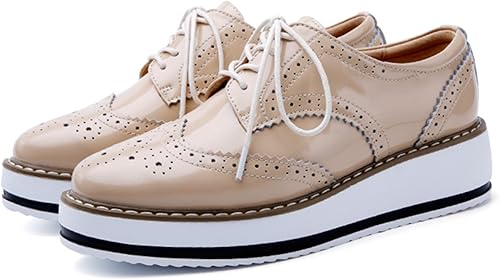 LUW Striped Platform Oxford Shoes Woman