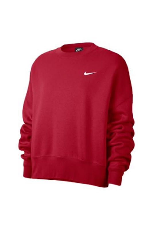 Nike Womens Team Fleece Sweatshirt Crew | Roomy & Loose Fit Relaxed Style (XX-Large Crimson)