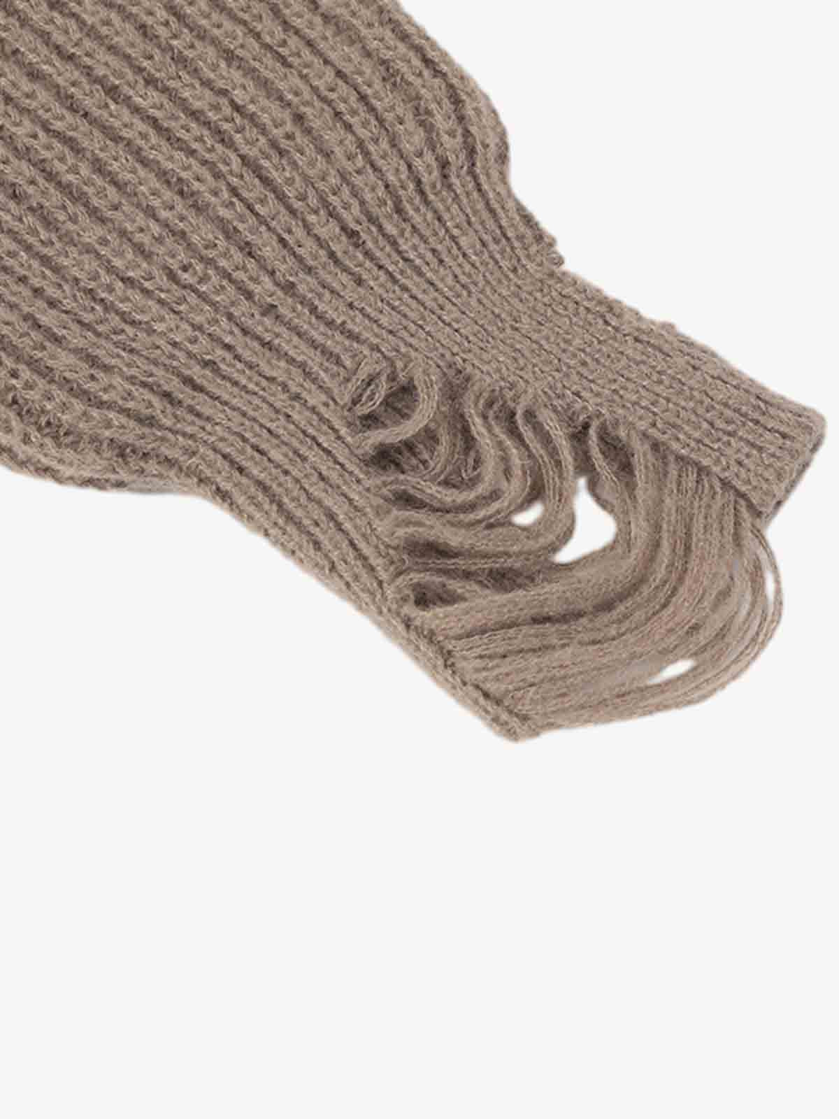 Retro Distressed Cat Print Ribbed Zip-Up High-Neck Sweater - Luxuryurbanwear