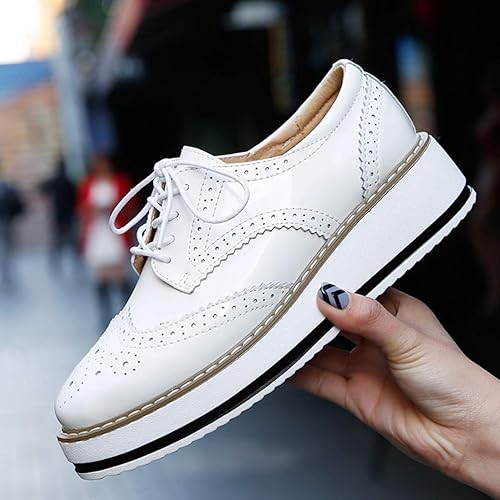 LUW Striped Platform Oxford Shoes Woman