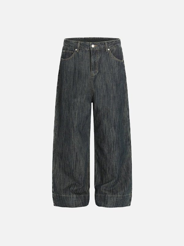 Flattering Streetwear Nostalgic Denim Straight Leg Jeans - Luxuryurbanwear