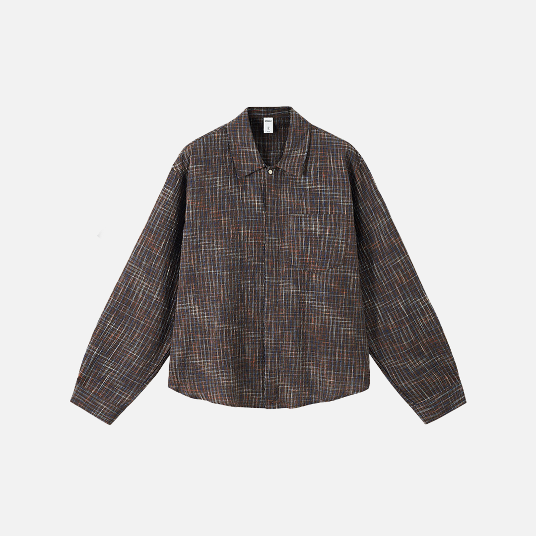 Stylish Plaid Button-Up Fall Casual Shirt - Luxuryurbanwear