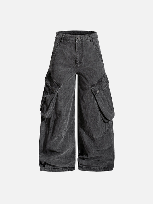 Heavy Industry Punk Wide Leg Cargo Pants - Luxuryurbanwear