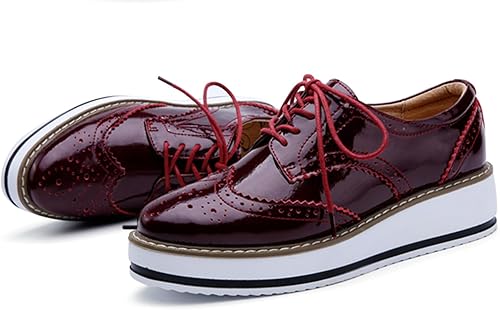 LUW Striped Platform Oxford Shoes Woman