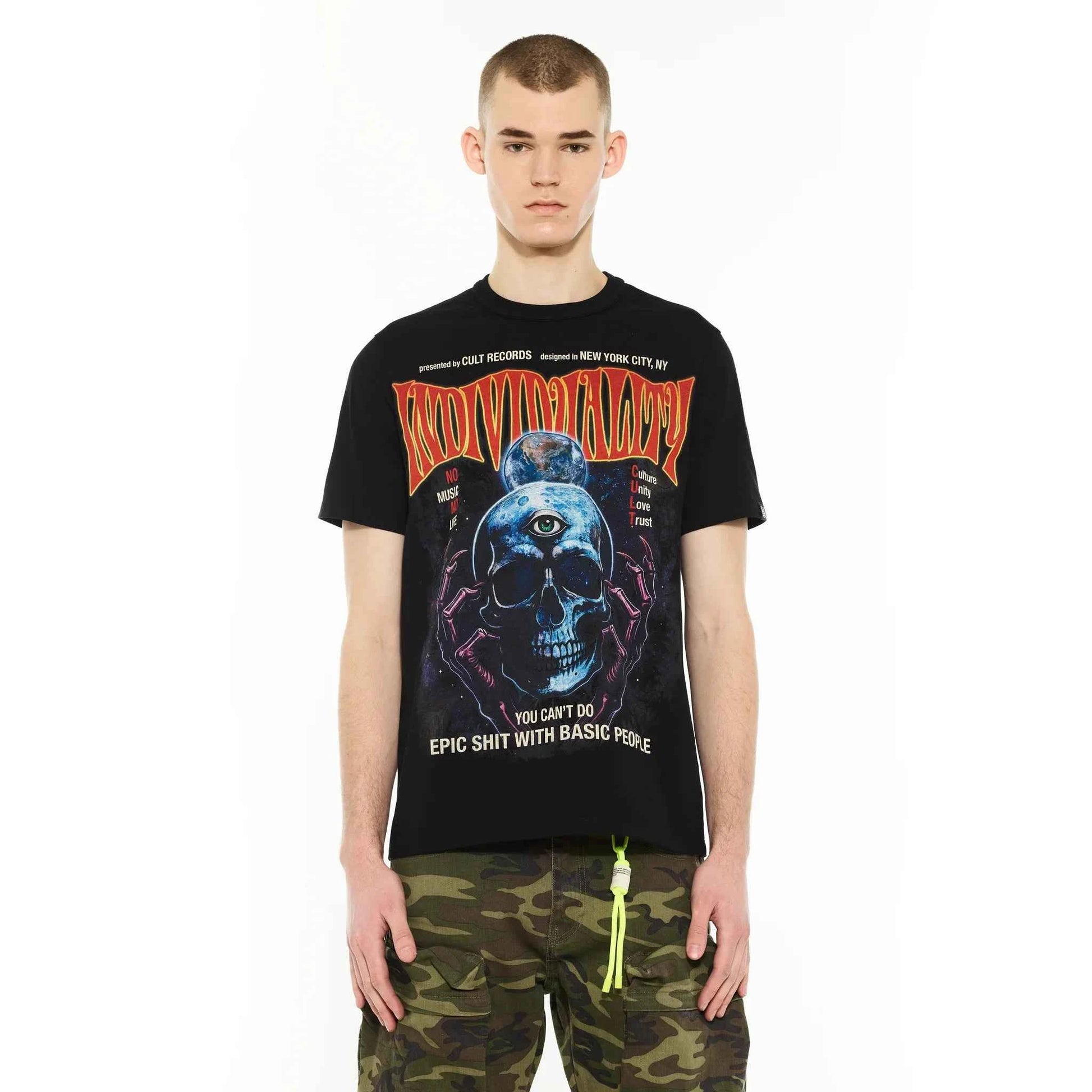 Cult Of Individuality Psychedelic Crew Tee - Black