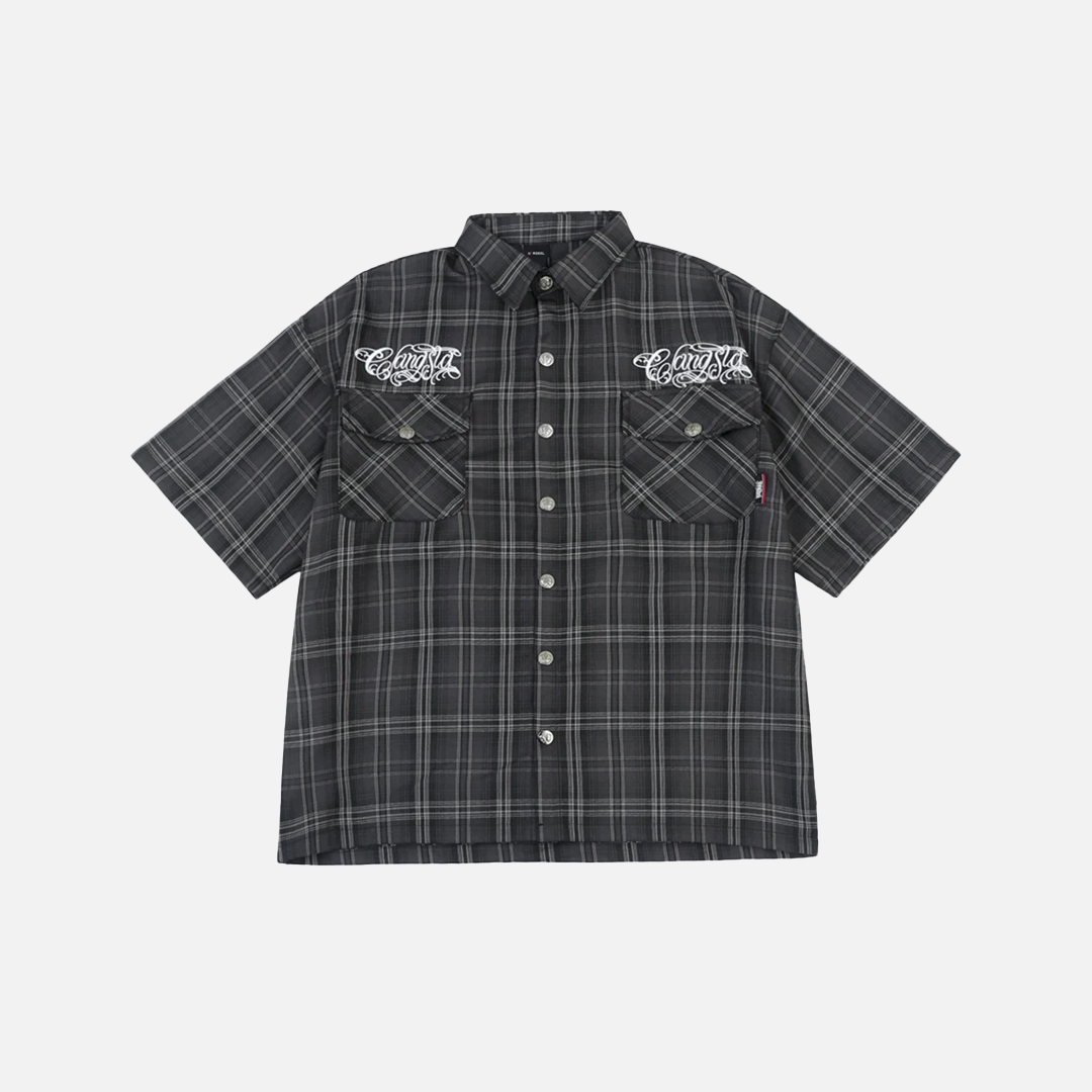 Plush Chicano Safari Plaid Short Sleeve Shirt - Luxuryurbanwear