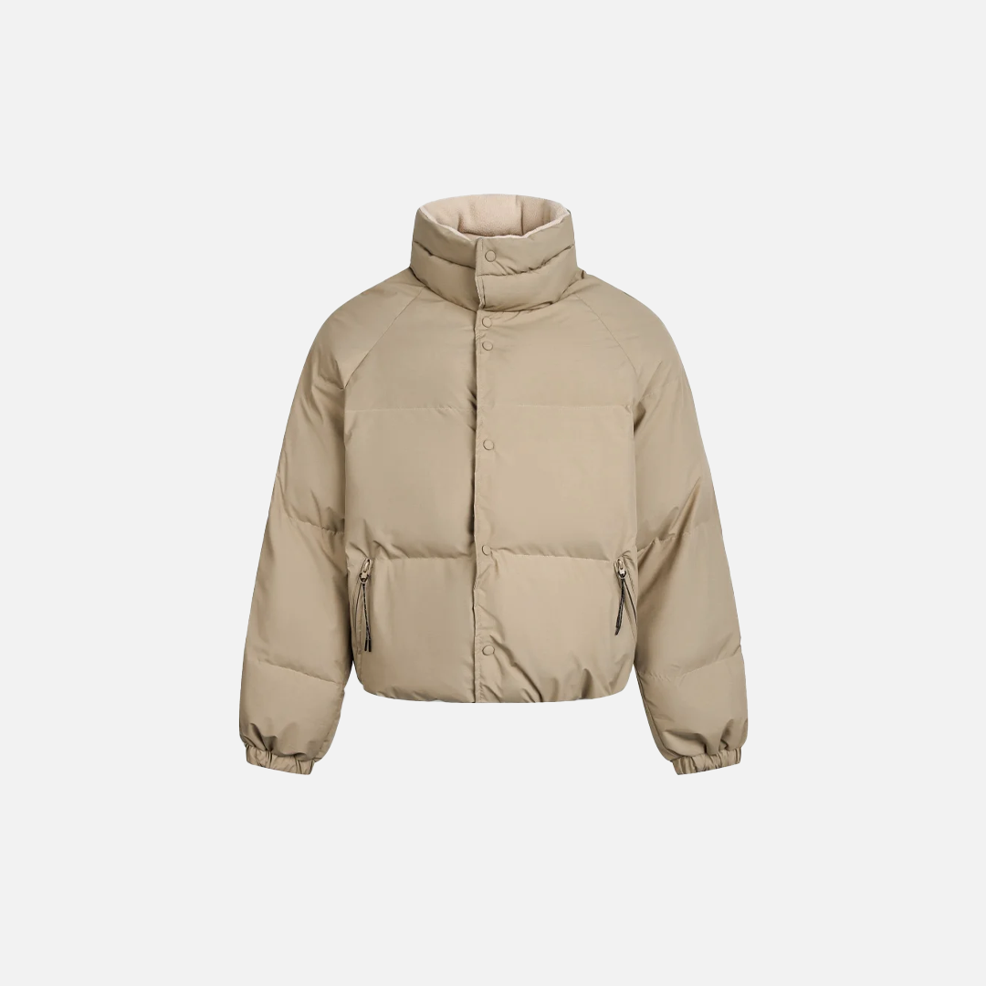 Breathable Stand Collar Thick Padded Puffer Jacket - Luxuryurbanwear