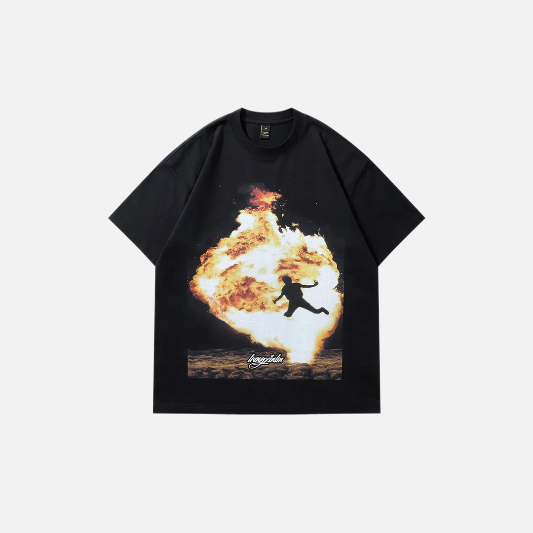 Graphic Printed Oversized Hip Hop Cotton T-Shirt - Luxuryurbanwear