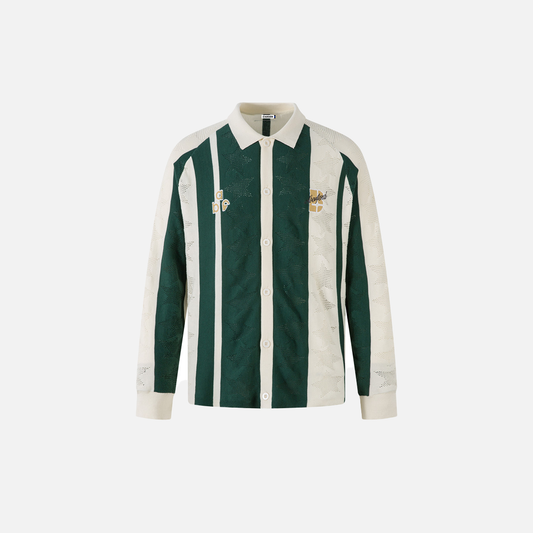 Elevated Colorful Striped Collar Casual Knit Cardigan - Luxuryurbanwear