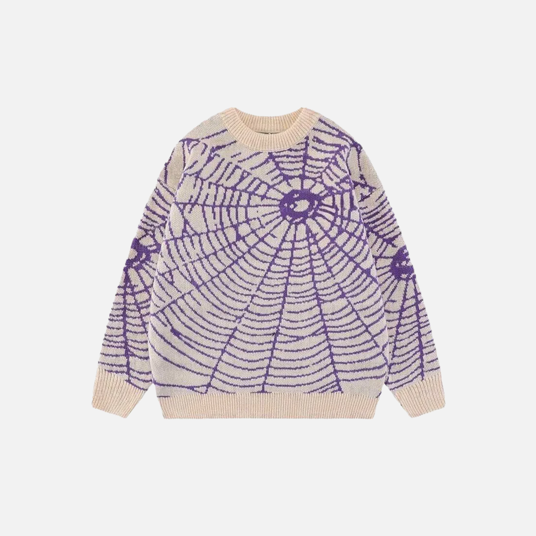 Spider Pattern High-Quality Knitted Sweater - Luxuryurbanwear