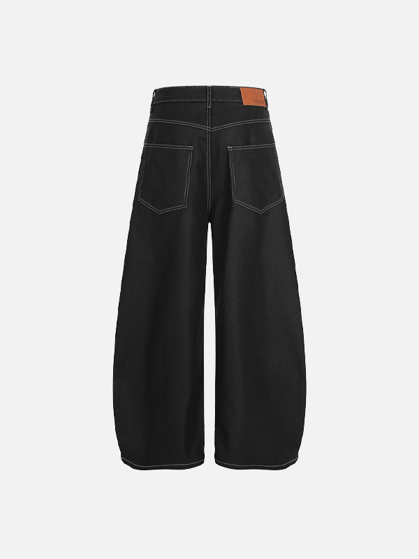 Cutting Edge Distressed Denim Wide-Leg Jeans - Luxuryurbanwear