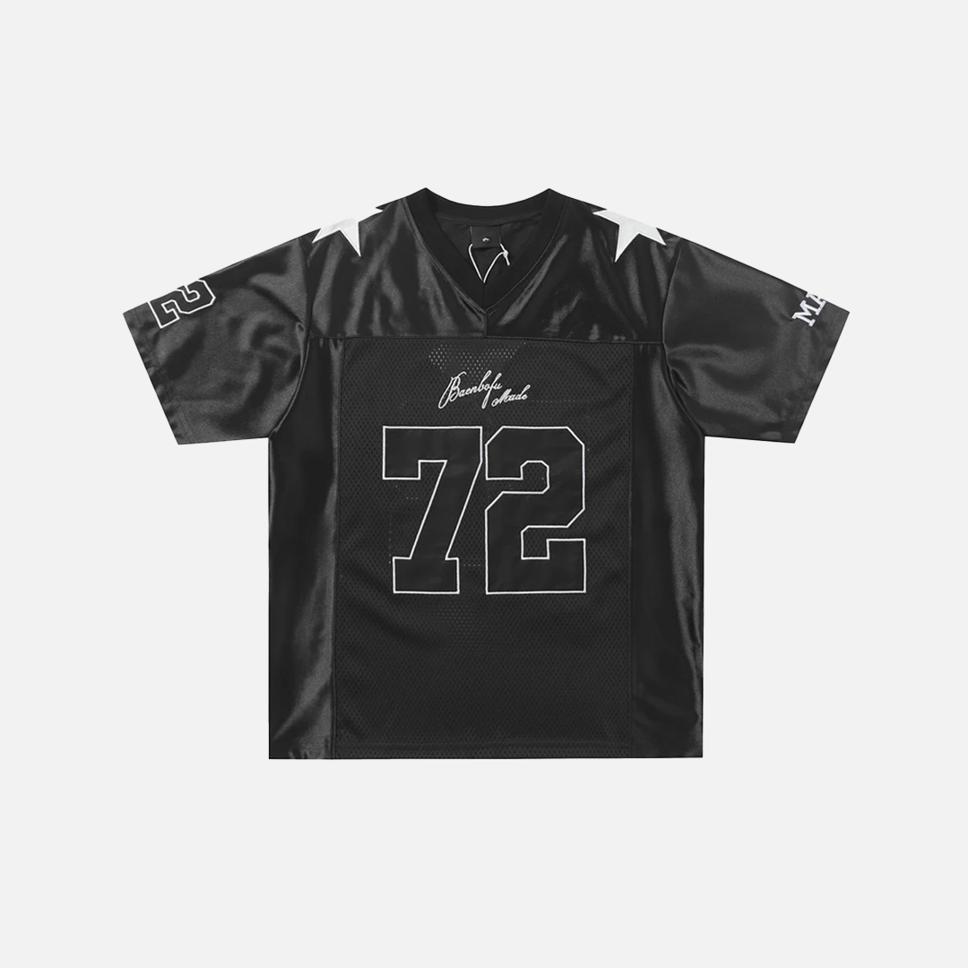 Streetwear Embroidered Star Patchwork Sport T-Shirt - Luxuryurbanwear
