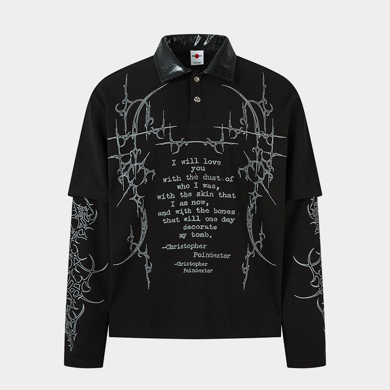Dark Verse Graphic | Layered Sweatshirt - Luxuryurbanwear