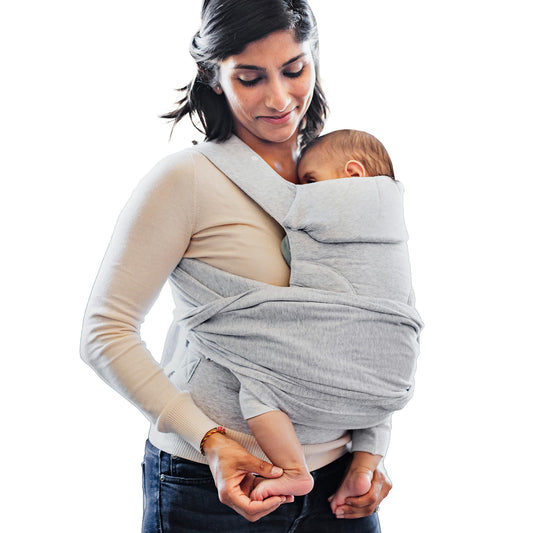 Boppy ComfyGrow Baby Carrier – 7-35lbs Dove Gray – Baby Carrier Newborn to Toddler with 3 Carrying Positions – 3-Stage Adjustable Seat & Head Support Cotton Fabric