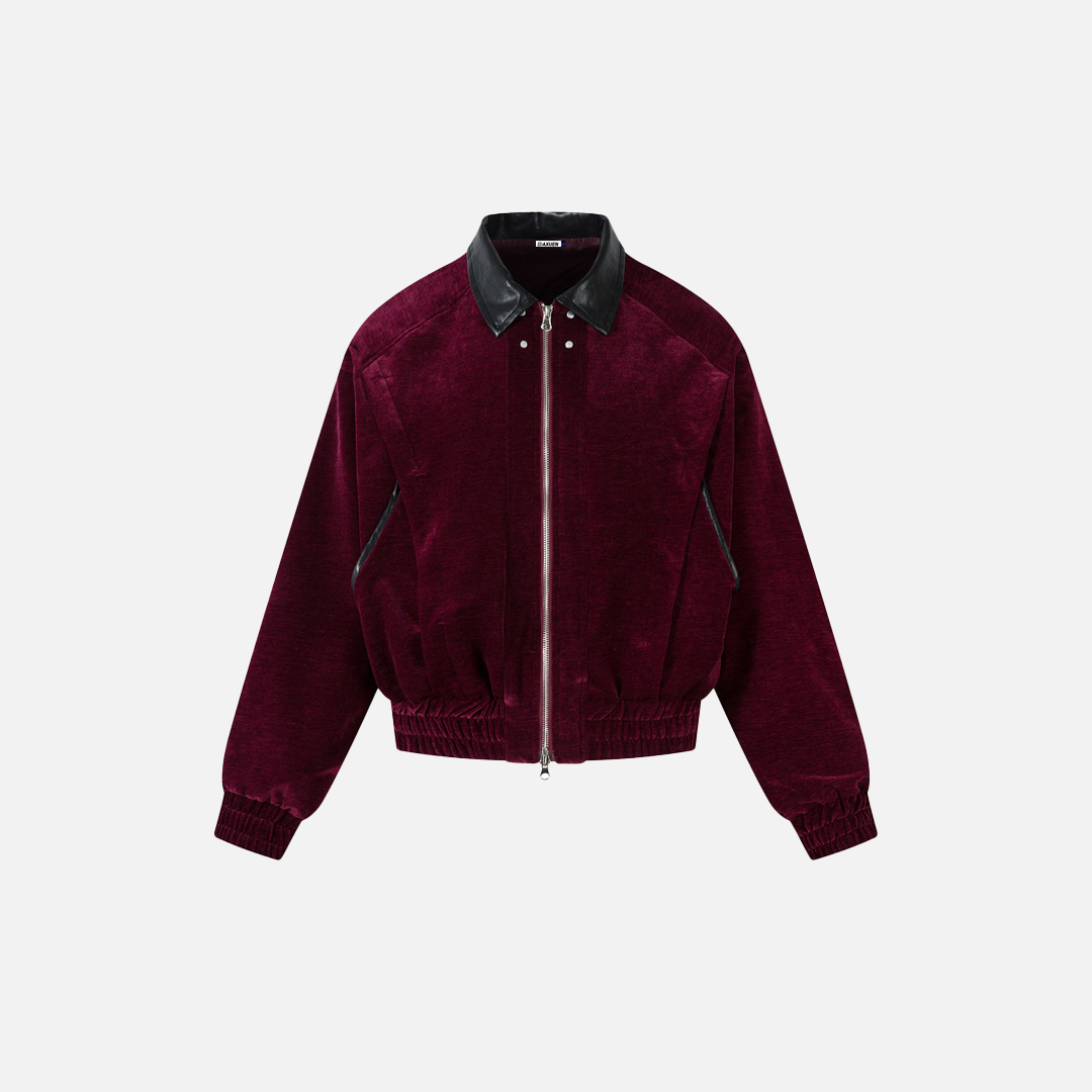 Streetwear Cool Stylish Faux Leather Collar Jacket - Luxuryurbanwear