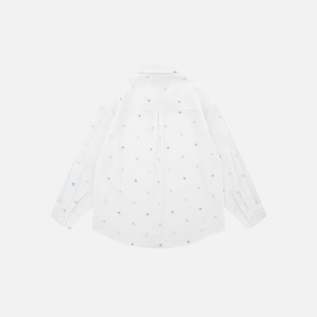 Y2K Spring Starry Sky Long Sleeve Casual Shirt - Luxuryurbanwear